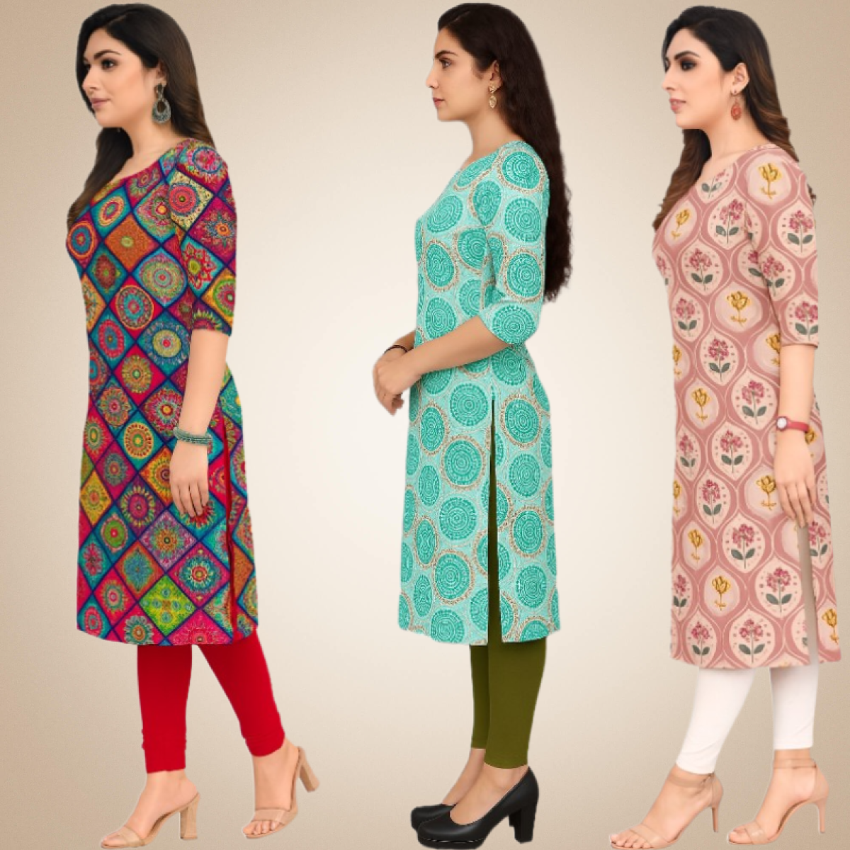 Dapper Combo Kurtis (Pack of 3)