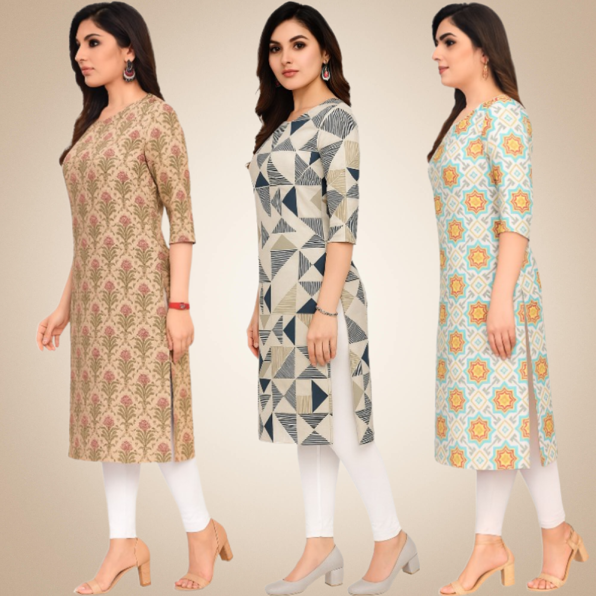 Lovely Combo Kurtis (Pack of 3)