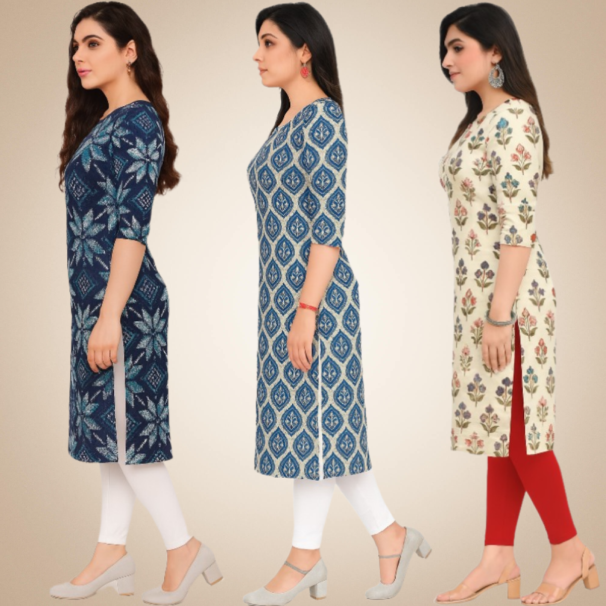 Ethereal Combo Kurtis (Pack of 3)