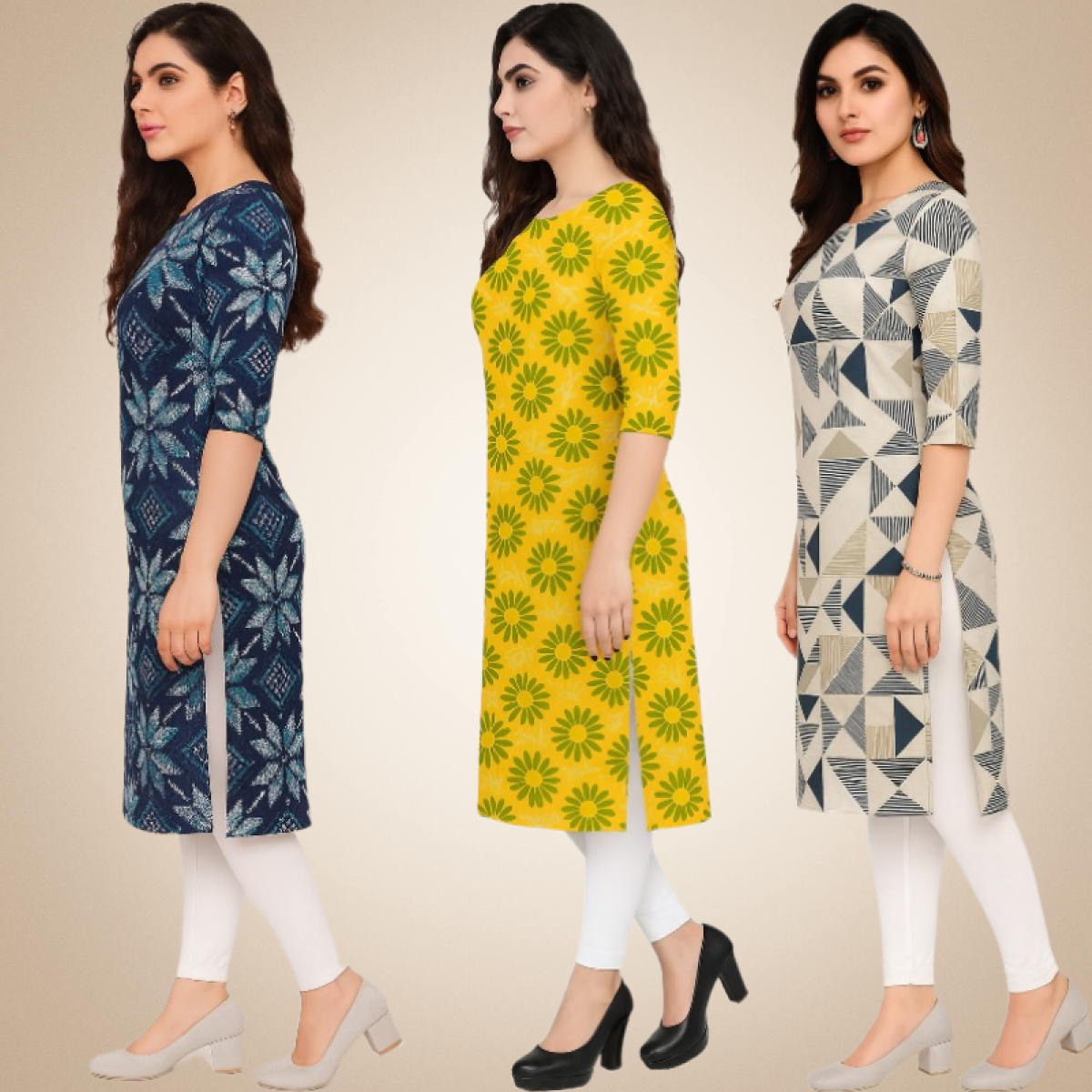 Foxy Combo Kurtis (Pack of 3)