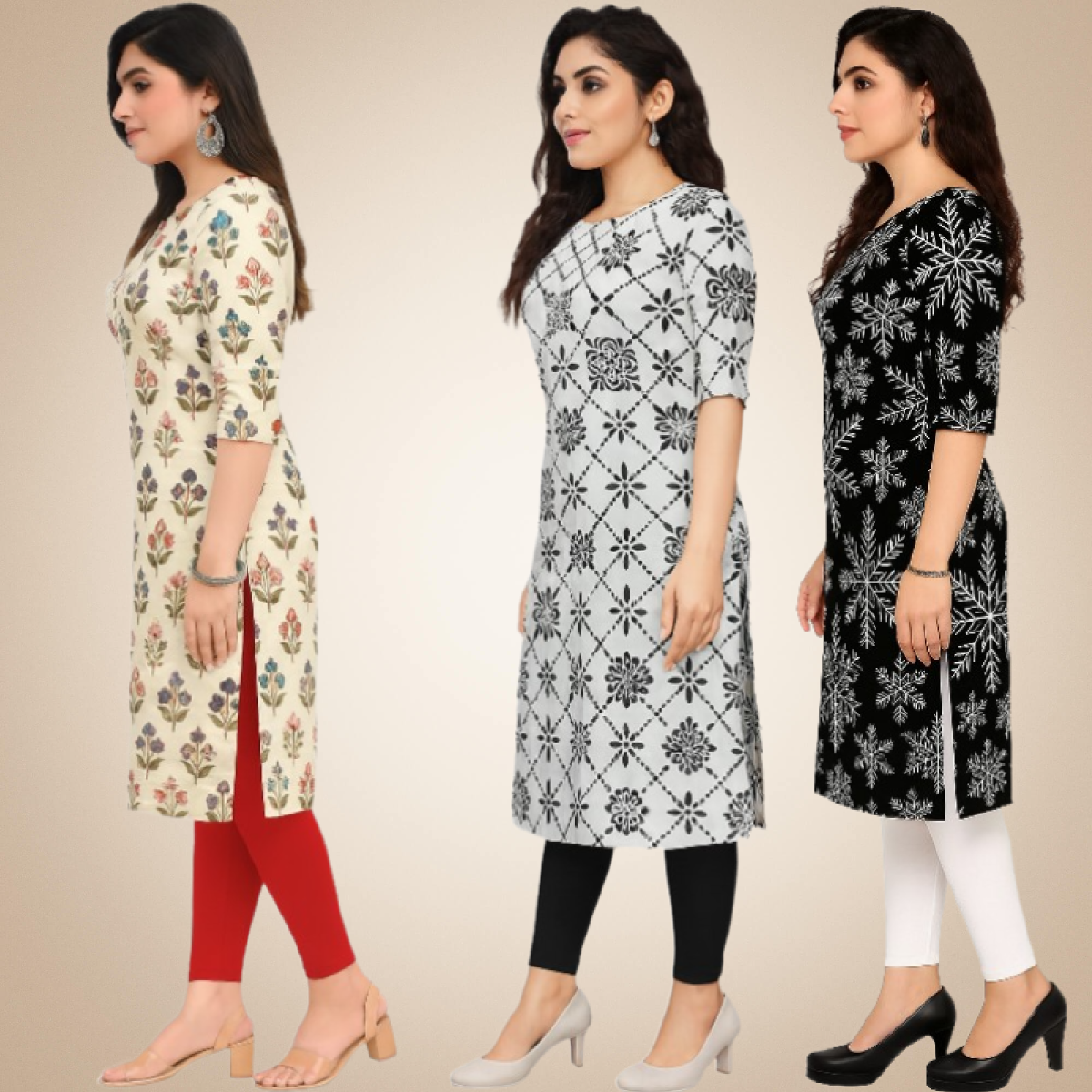 Graceful Combo Kurtis (Pack of 3)