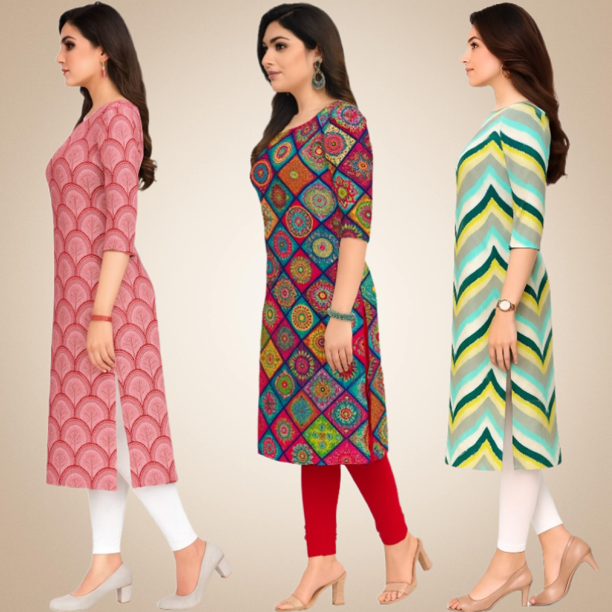 Cunning Combo Kurtis (Pack of 3)