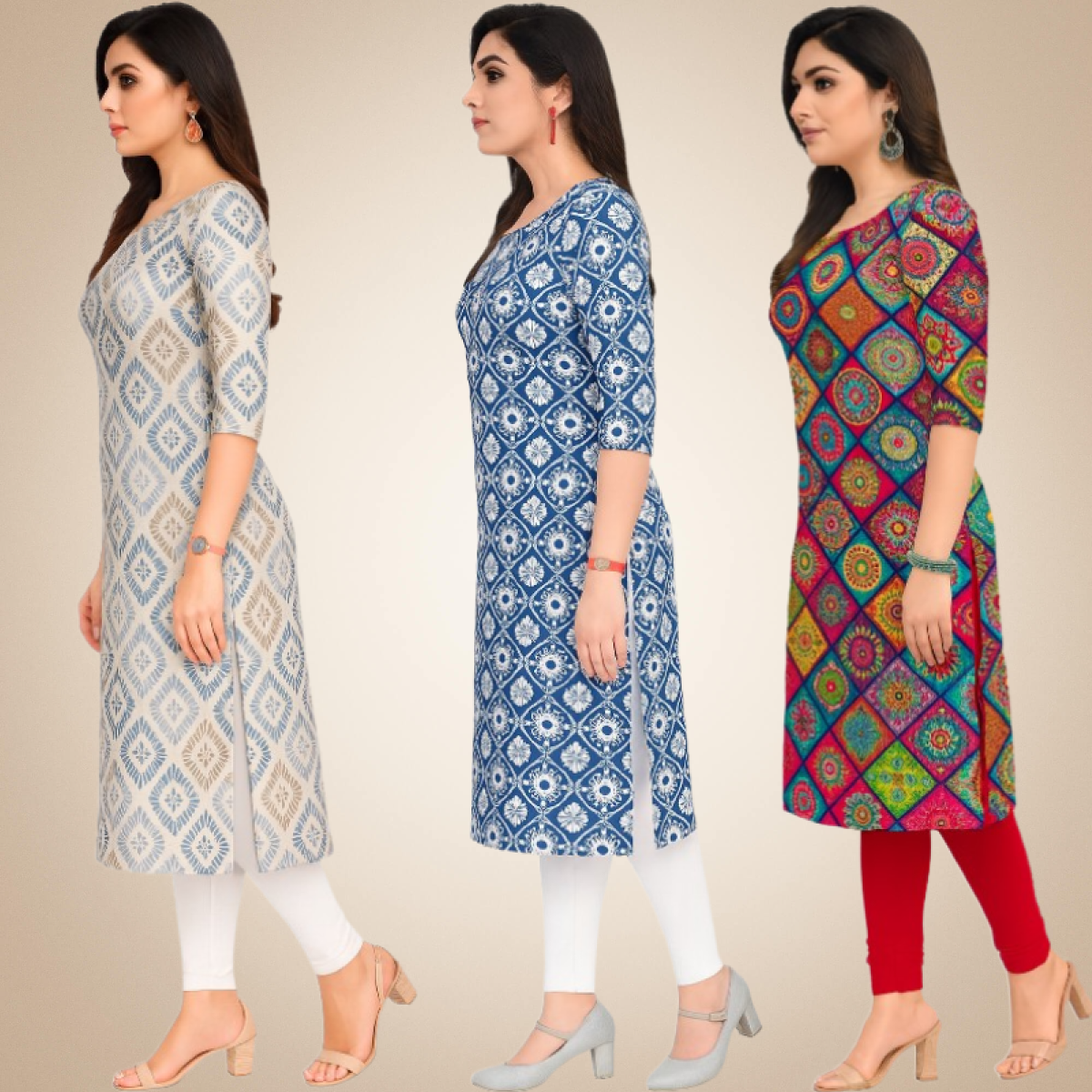 Effervescent Combo Kurtis (Pack of 3)
