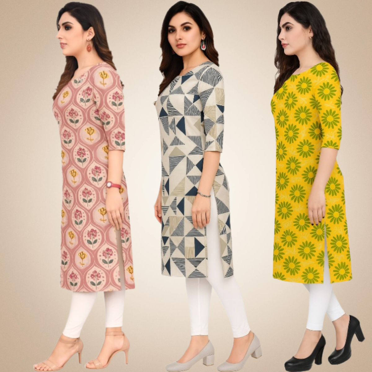 Stunning Combo Kurtis (Pack of 3)