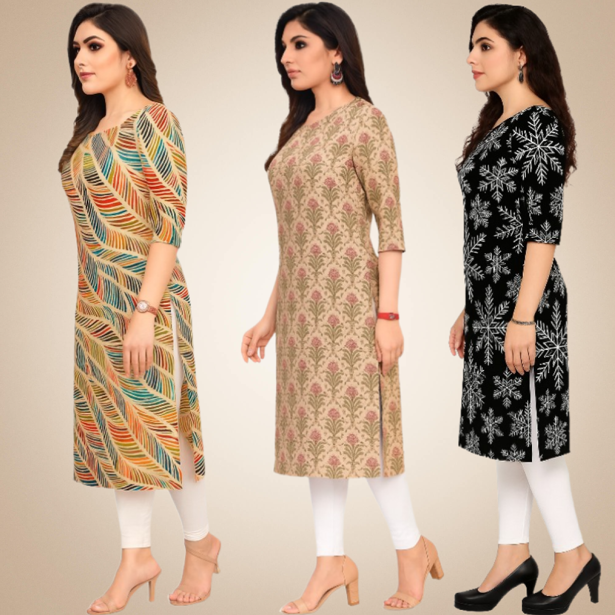 Elegant Combo Kurtis (Pack of 3)
