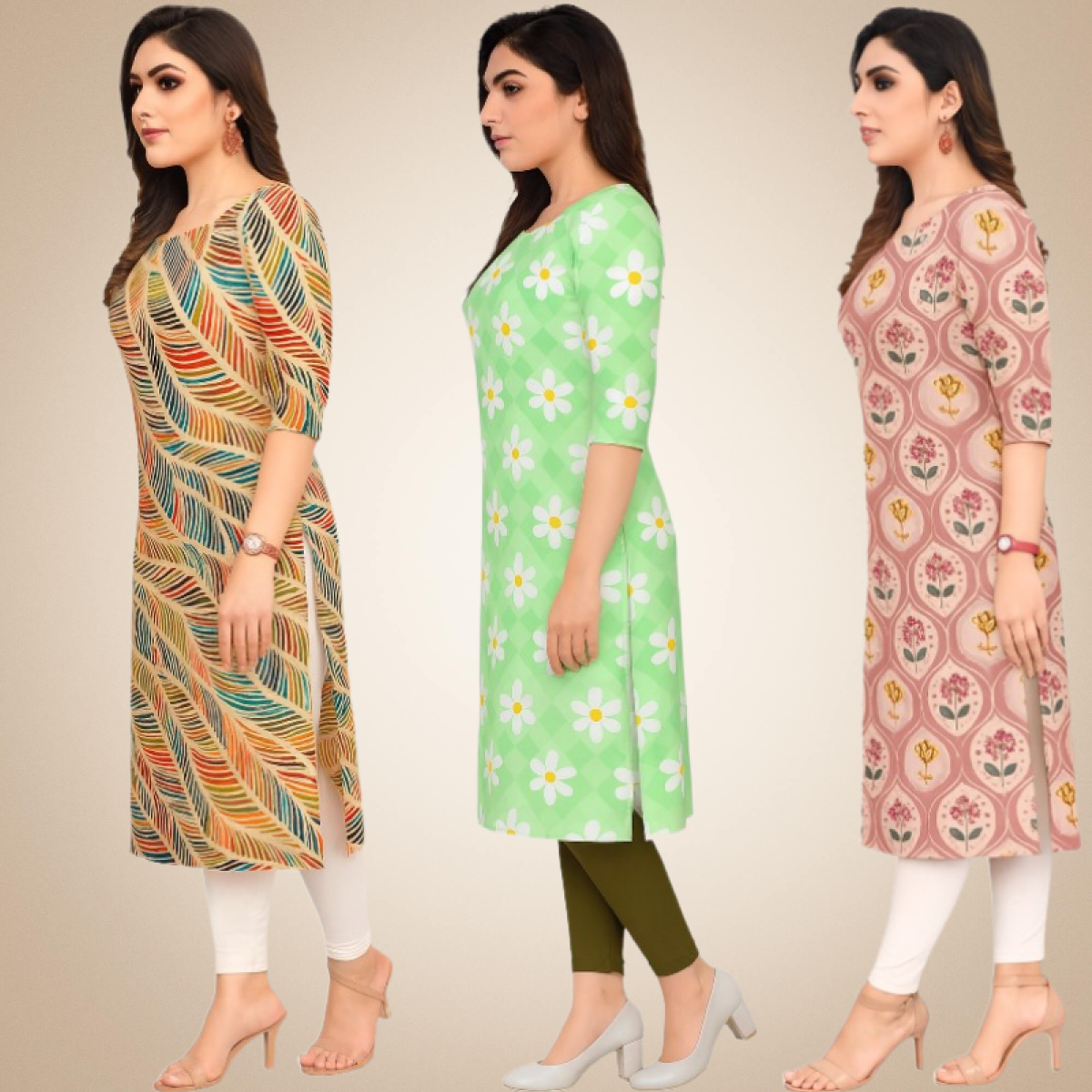 Ideal Combo Kurtis (Pack of 3)