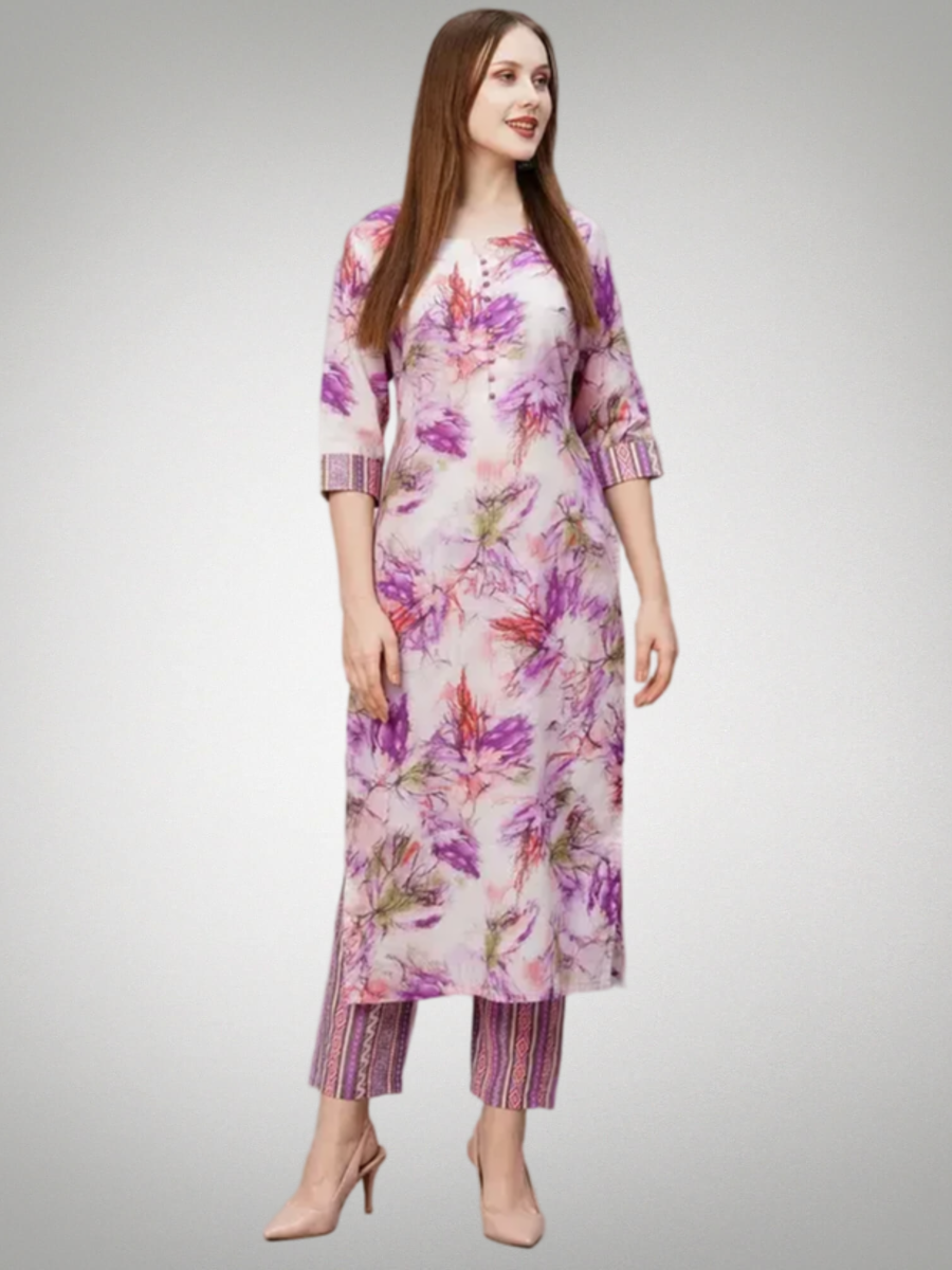 Fly Printed Kurta Set With Pant Pack Of 2