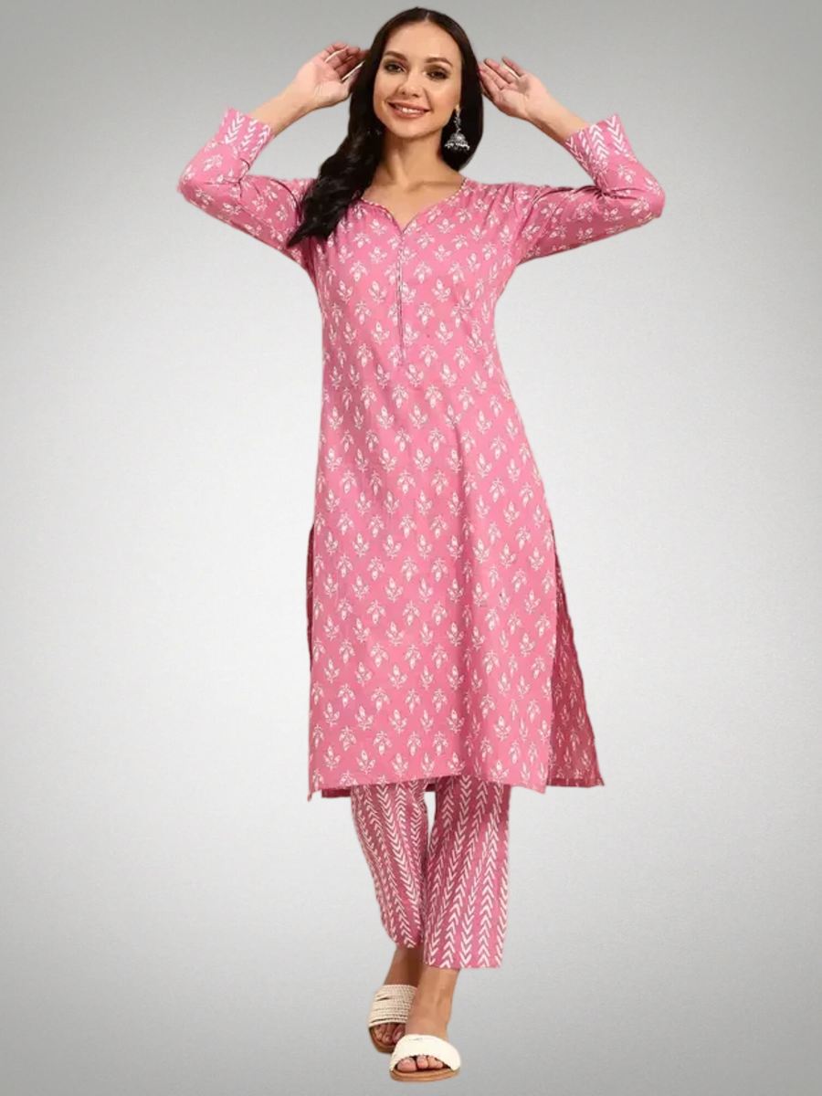 Charming Printed Kurta Set With Pant Pack Of 2