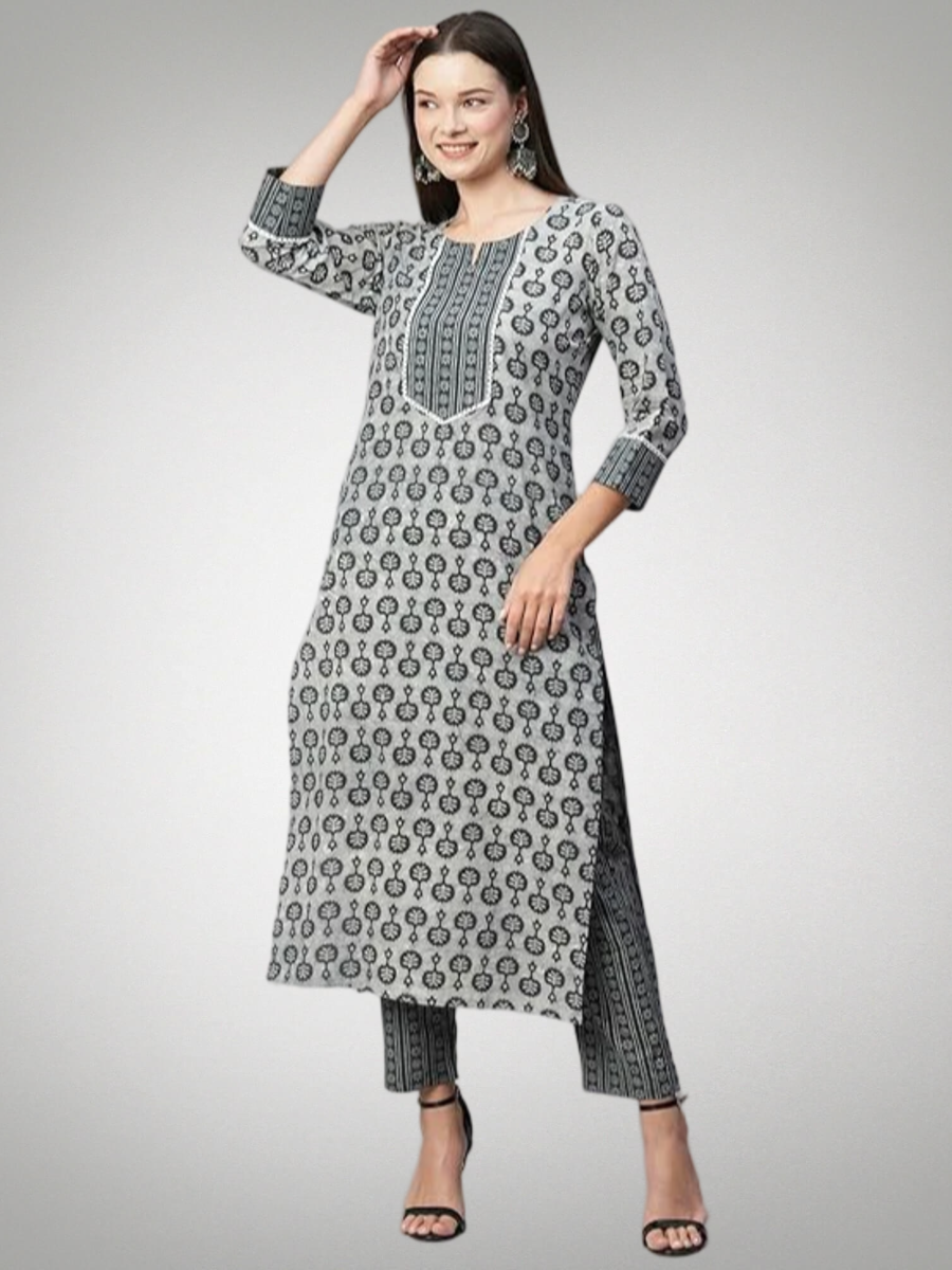 Flattering Printed Kurta Set With Pant Pack Of 2