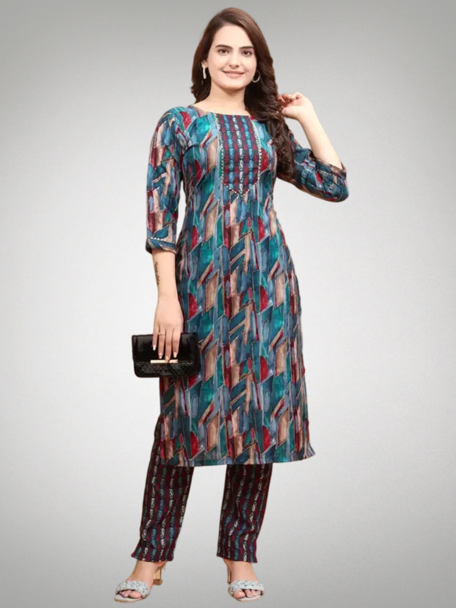 Celestial Printed Kurta Set With Pant Pack Of 2