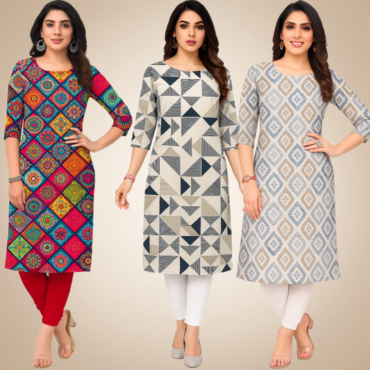 Beguiling Combo Kurtis (Pack of 3)