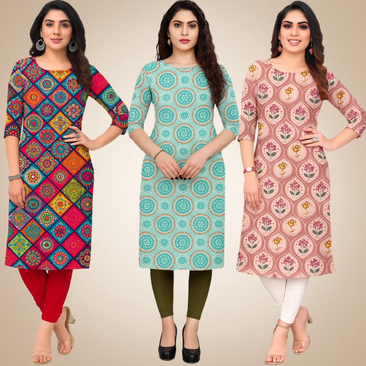Dapper Combo Kurtis (Pack of 3)