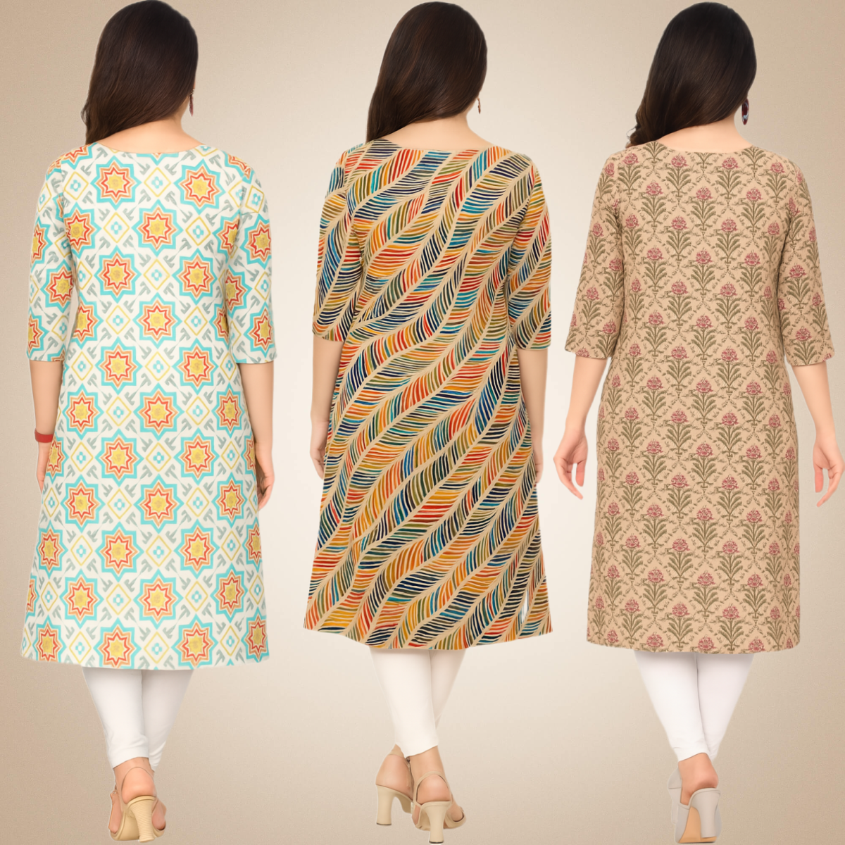 Blooming Combo Kurtis (Pack of 3)
