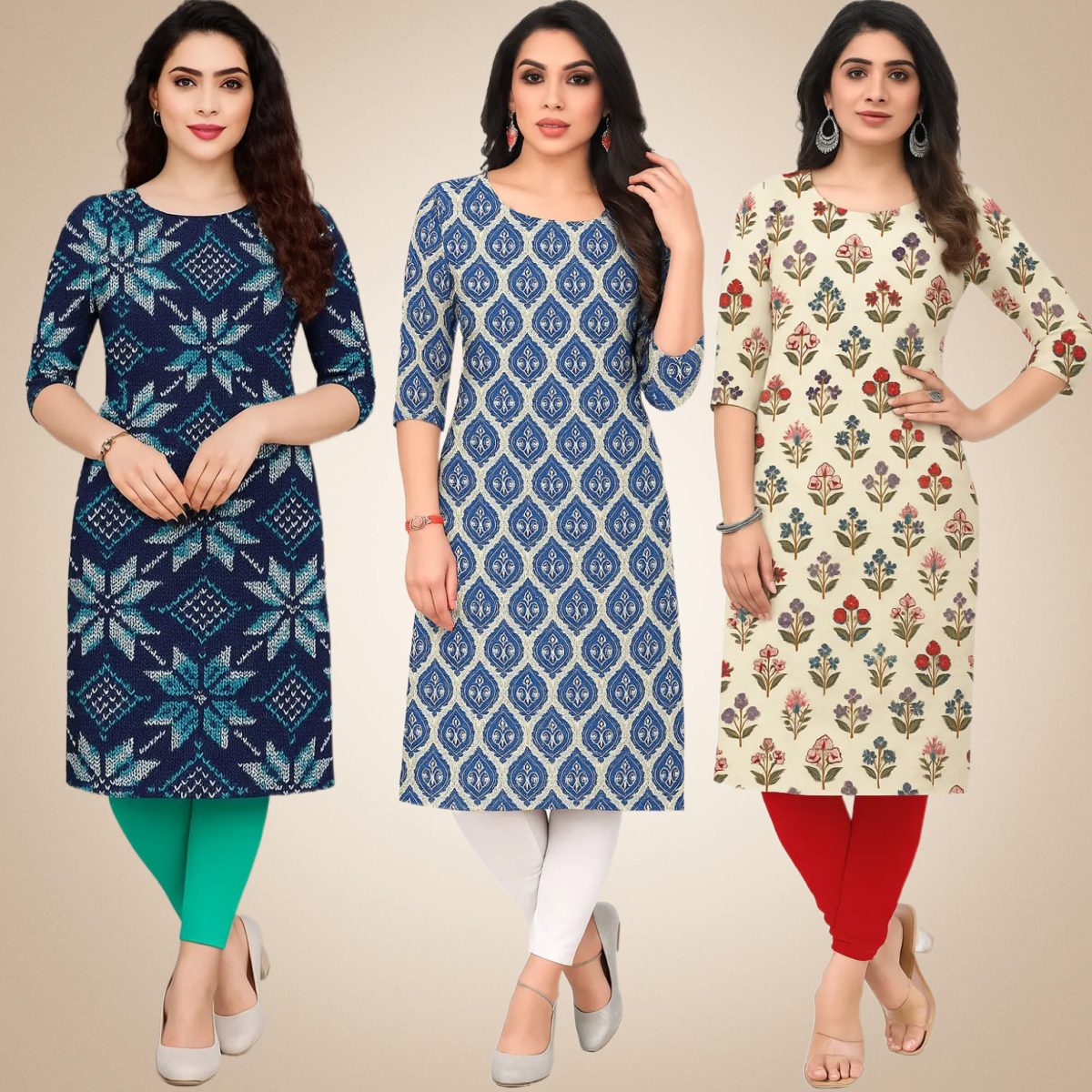 Ethereal Combo Kurtis (Pack of 3)