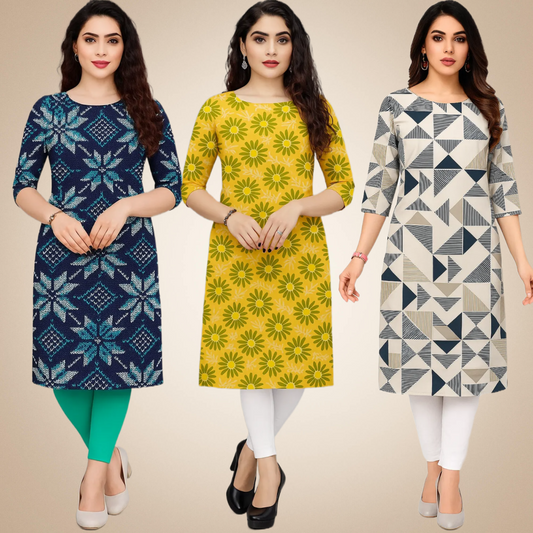 Foxy Combo Kurtis (Pack of 3)