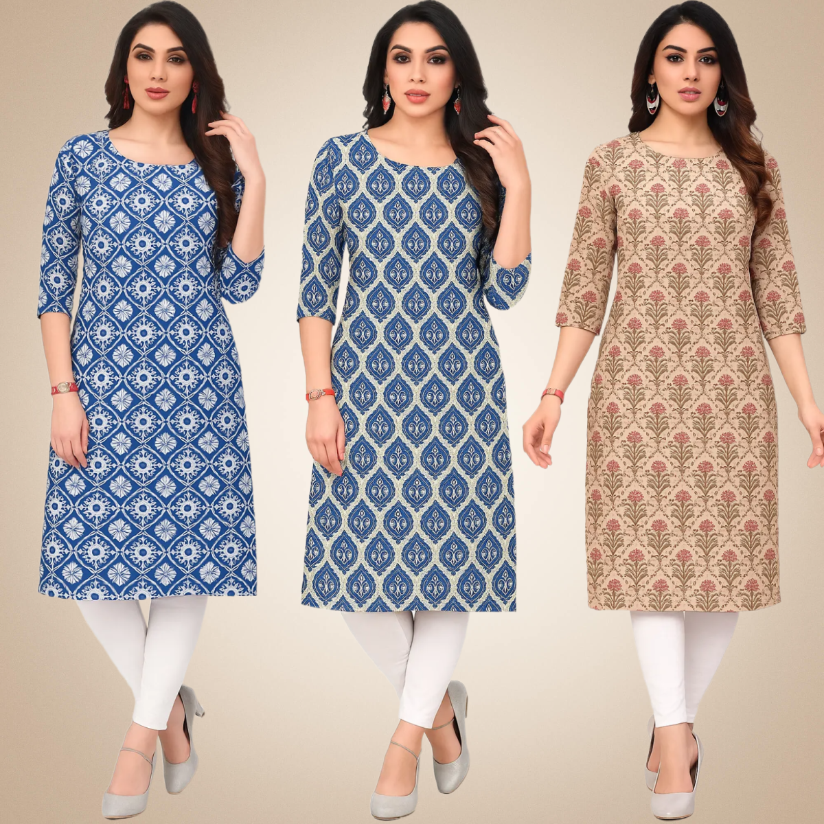 Wonderful Combo Kurtis (Pack of 3)