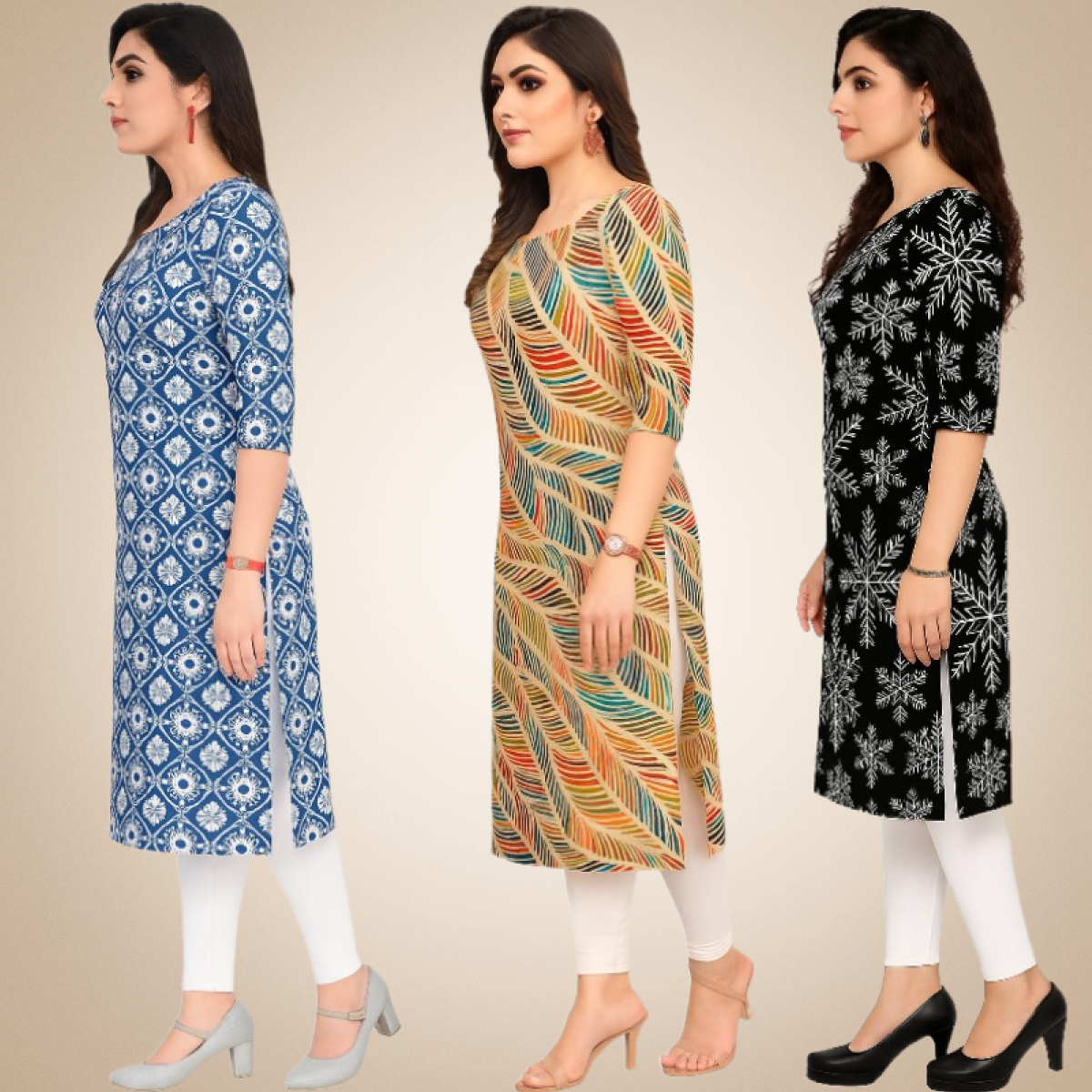 Angelic Combo Kurtis (Pack of 3)