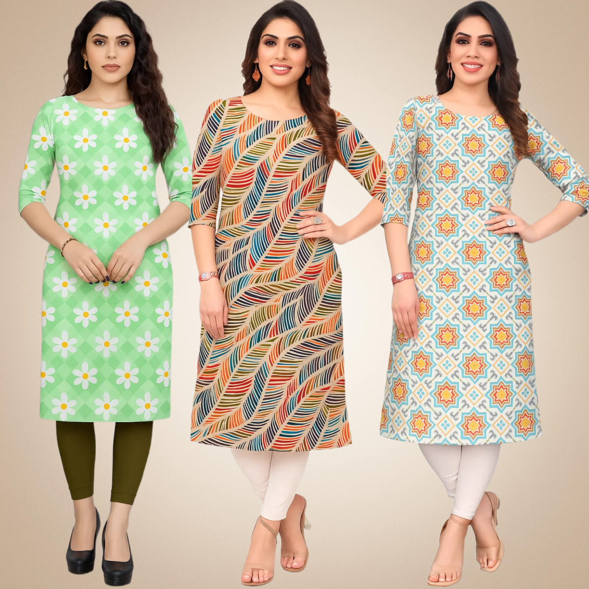 Enchanting Combo Kurtis (Pack of 3)