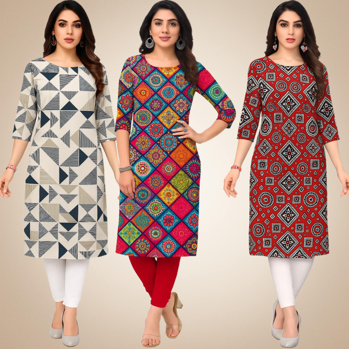 Immense Combo Kurtis (Pack of 3)