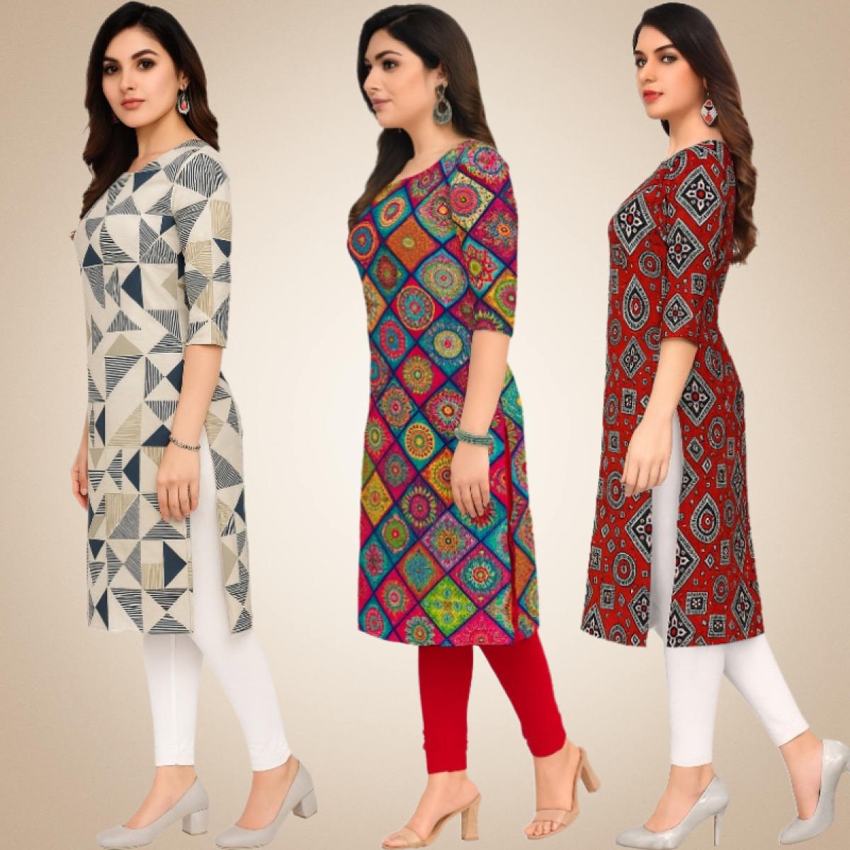 Immense Combo Kurtis (Pack of 3)