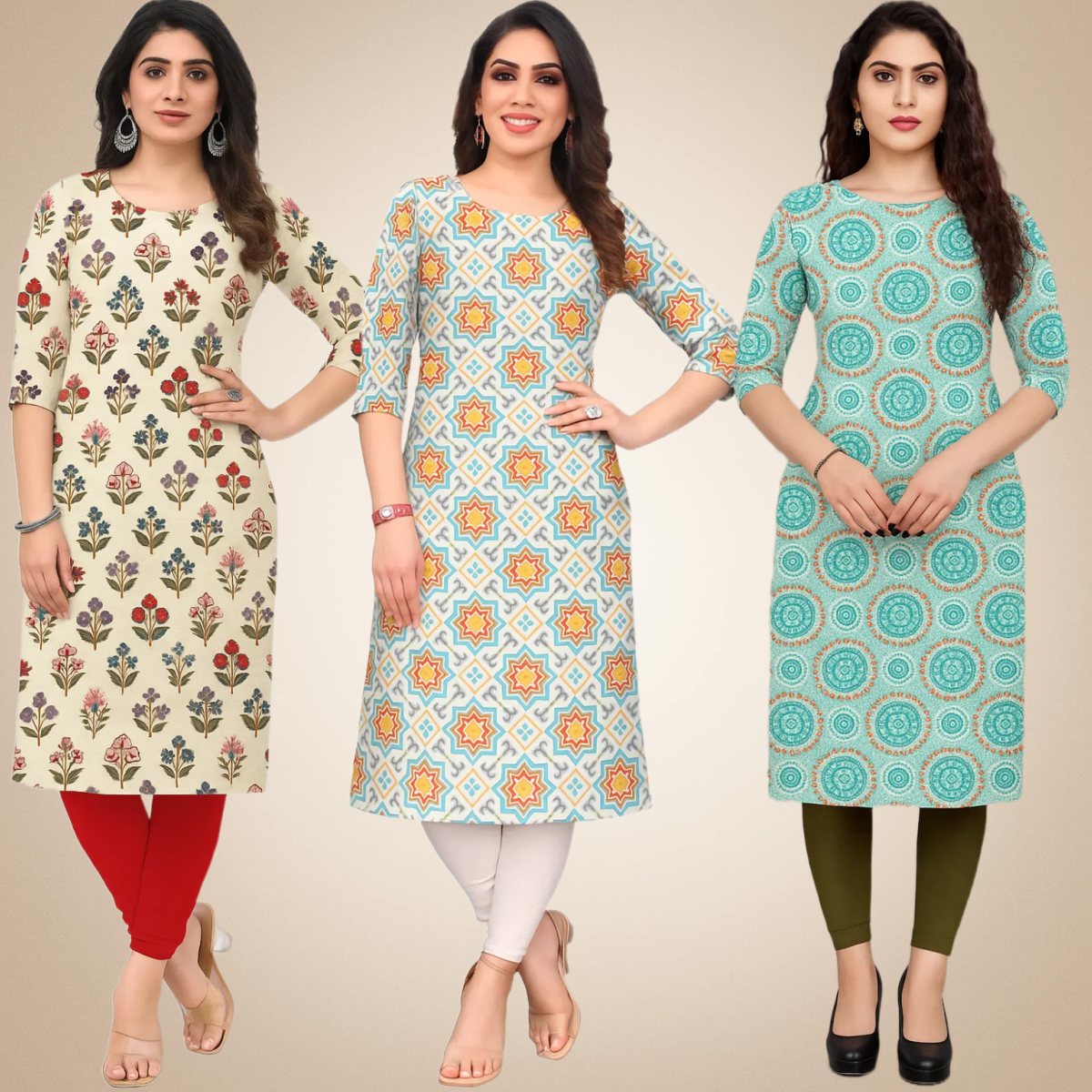 Wonderful  Combo Kurtis (Pack of 3)
