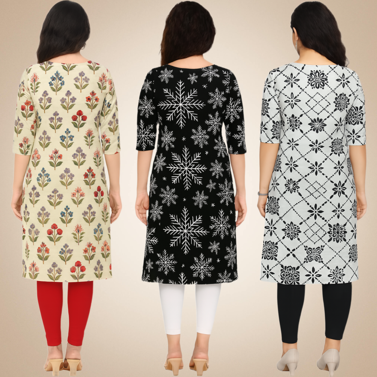 Graceful Combo Kurtis (Pack of 3)