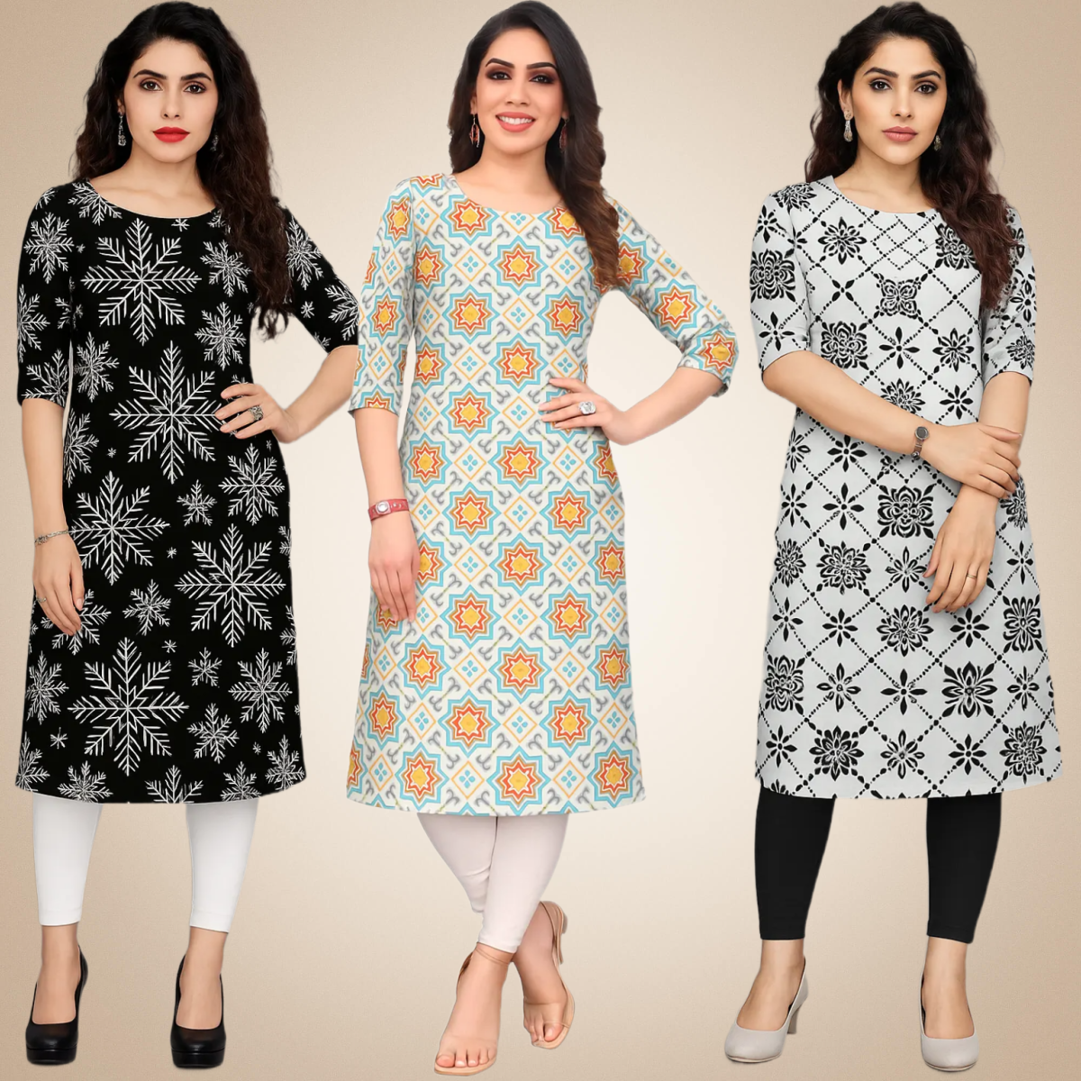 Dashing  Combo Kurtis (Pack of 3)