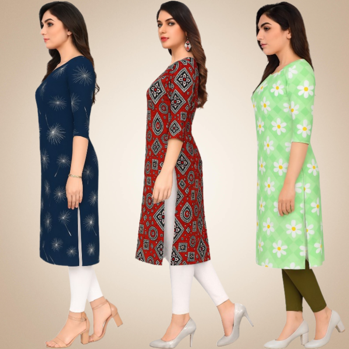 Dainty  Combo Kurtis (Pack of 3)