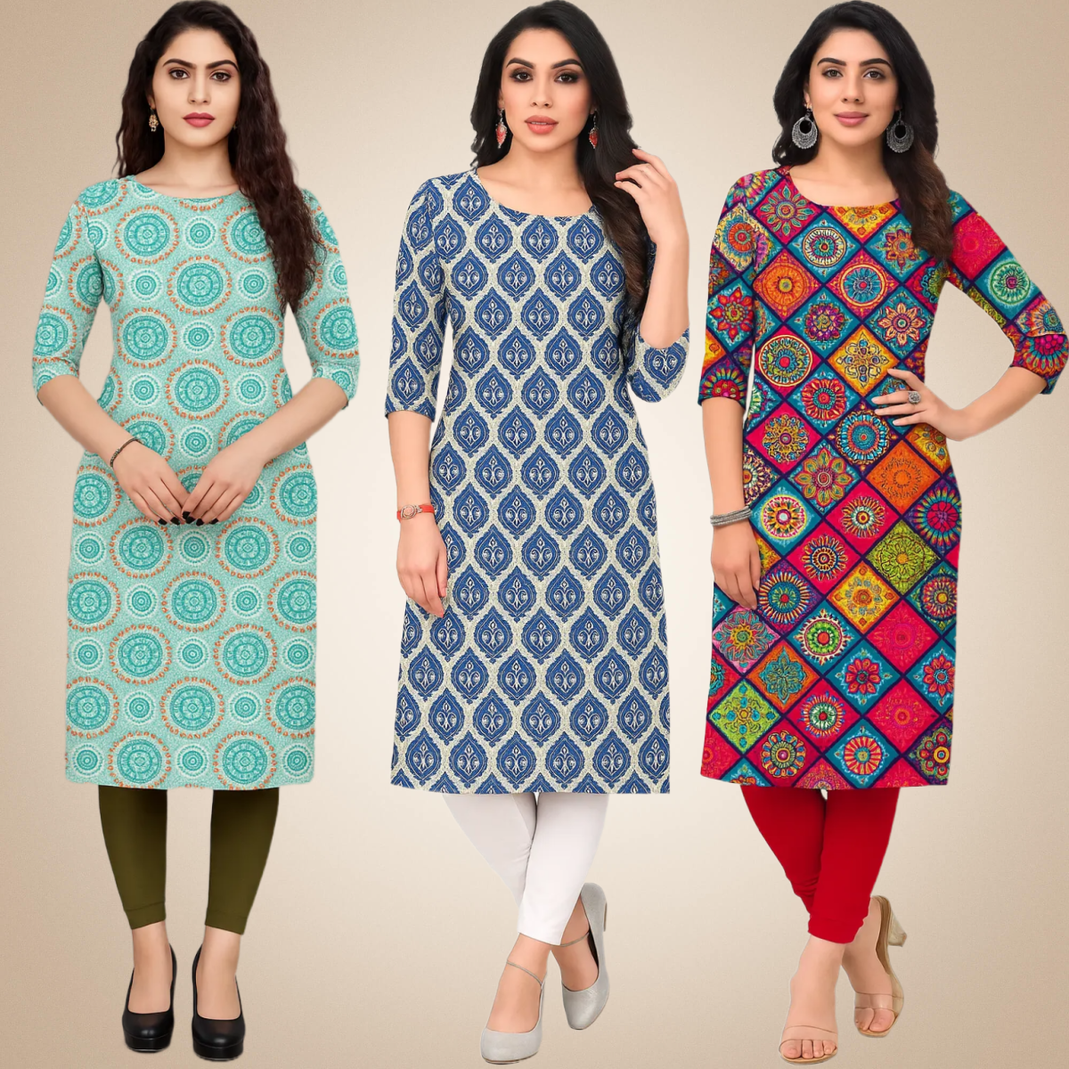 Bonza  Combo Kurtis (Pack of 3)