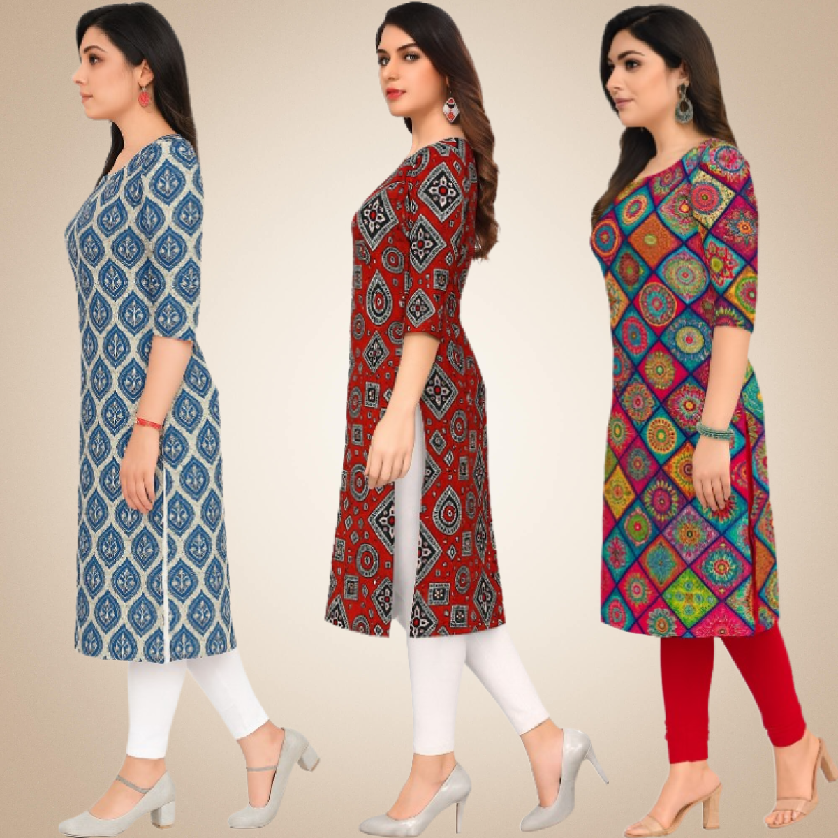 Lissome  Combo Kurtis (Pack of 3)