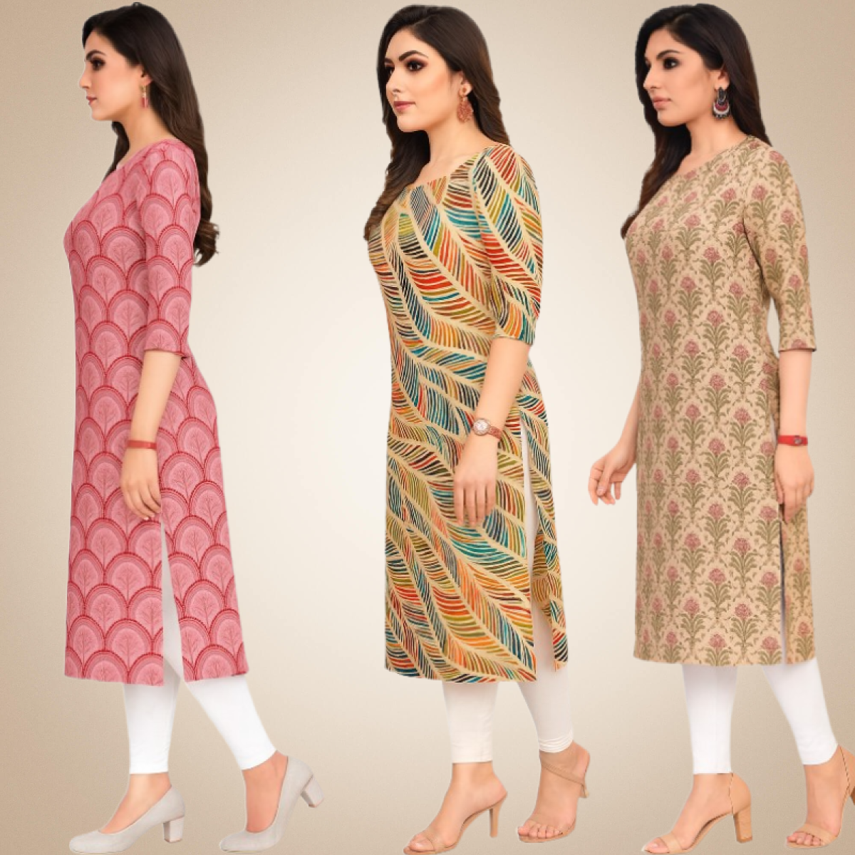 Prepossessing  Combo Kurtis (Pack of 3)