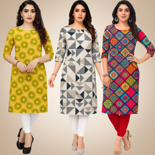 Sightly  Combo Kurtis (Pack of 3)