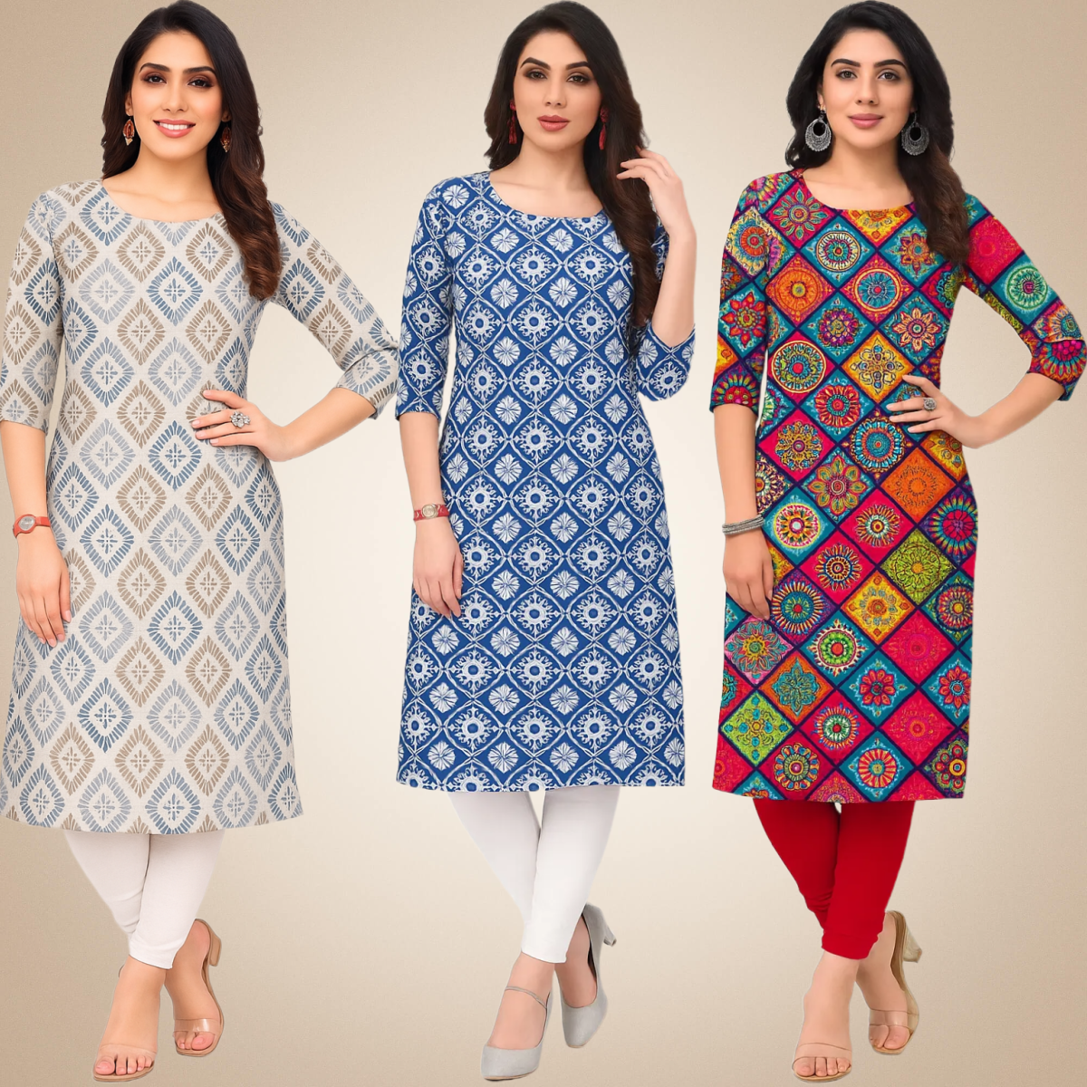 Effervescent  Combo Kurtis (Pack of 3)