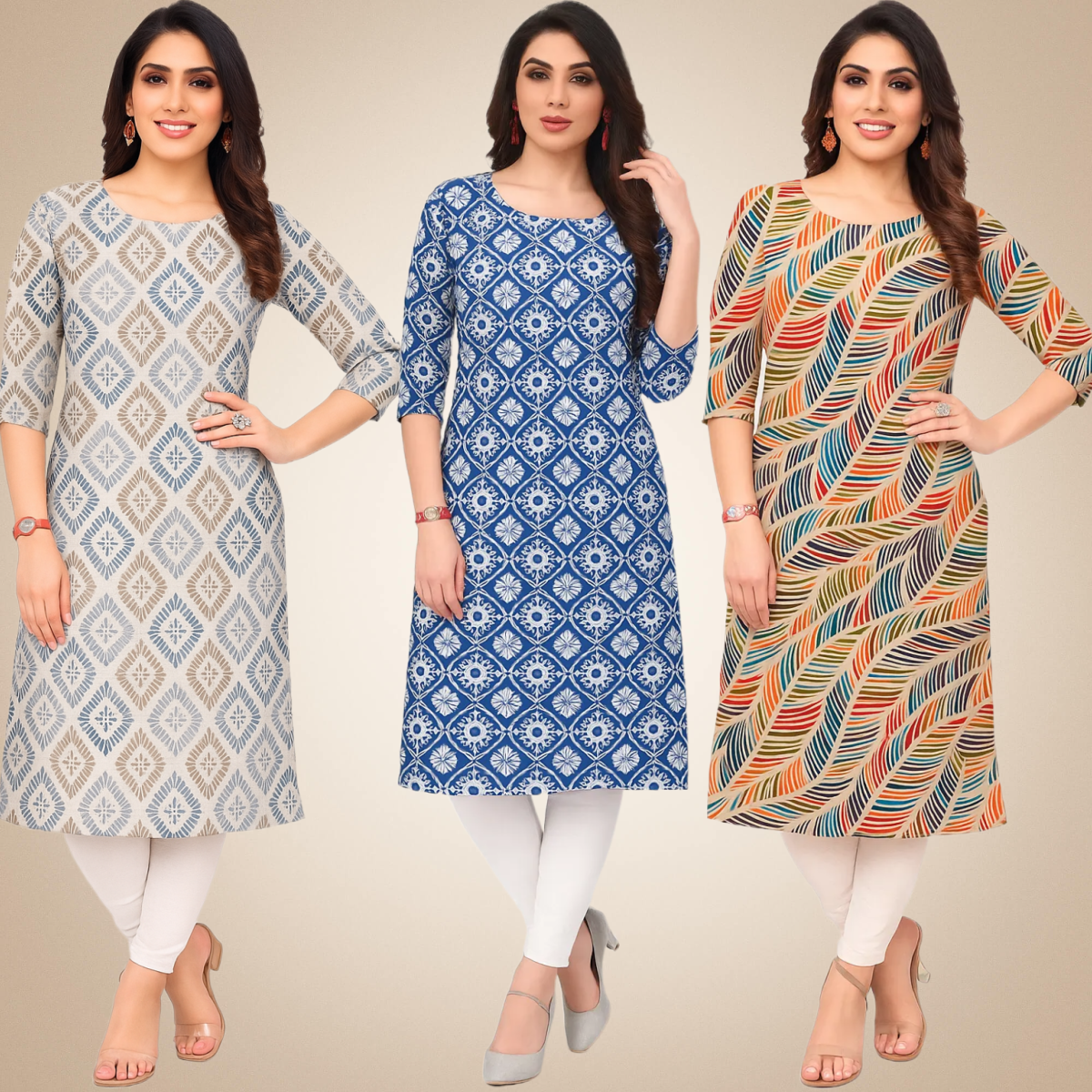 Dashing  Combo Kurtis (Pack of 3)
