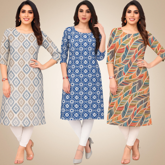 Dashing  Combo Kurtis (Pack of 3)