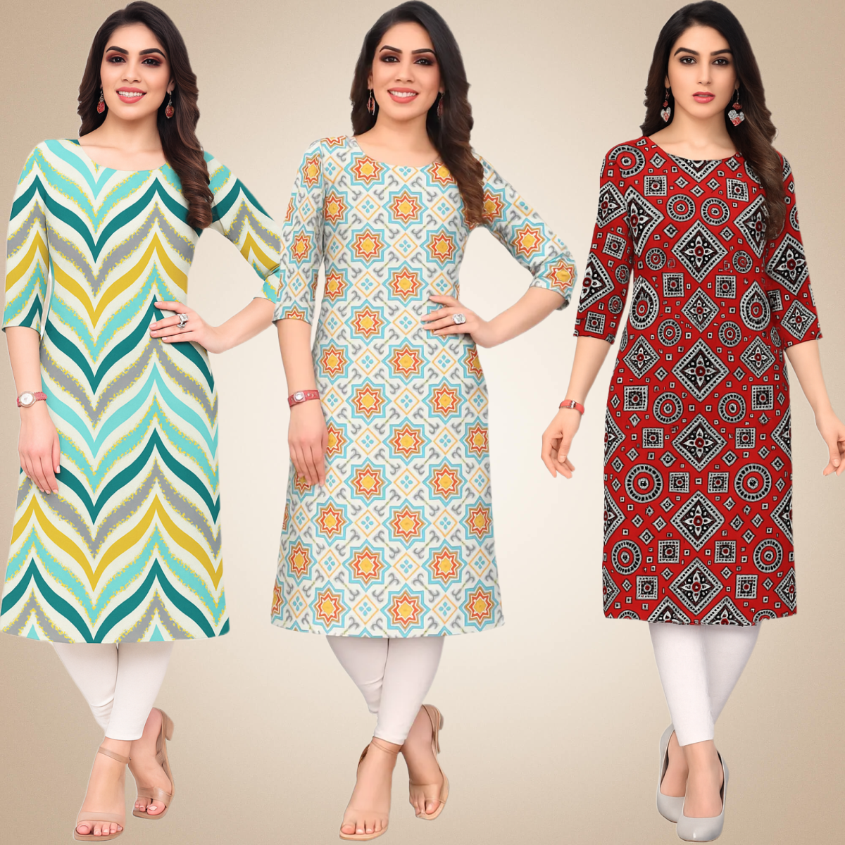 Capricious  Combo Kurtis (Pack of 3)