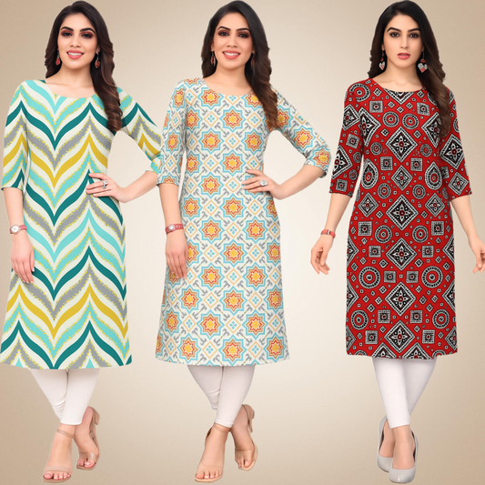 Capricious  Combo Kurtis (Pack of 3)
