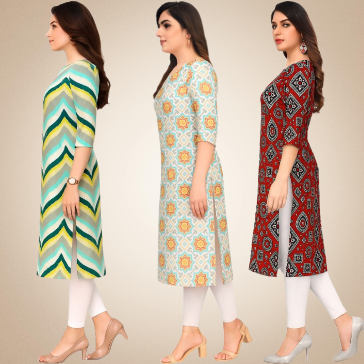 Capricious  Combo Kurtis (Pack of 3)