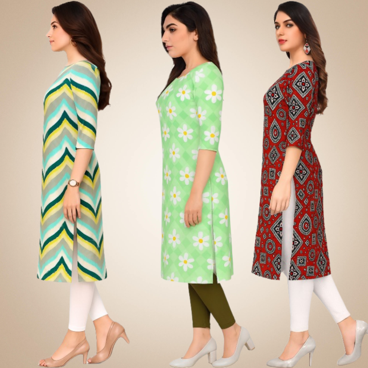 Tremendous  Combo Kurtis (Pack of 3)
