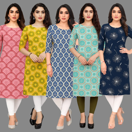 Fabulous Women's Printed Kurtis Combo Pack Of 5
