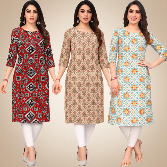 Amazing Printed Combo Kurtis (Pack of 3)