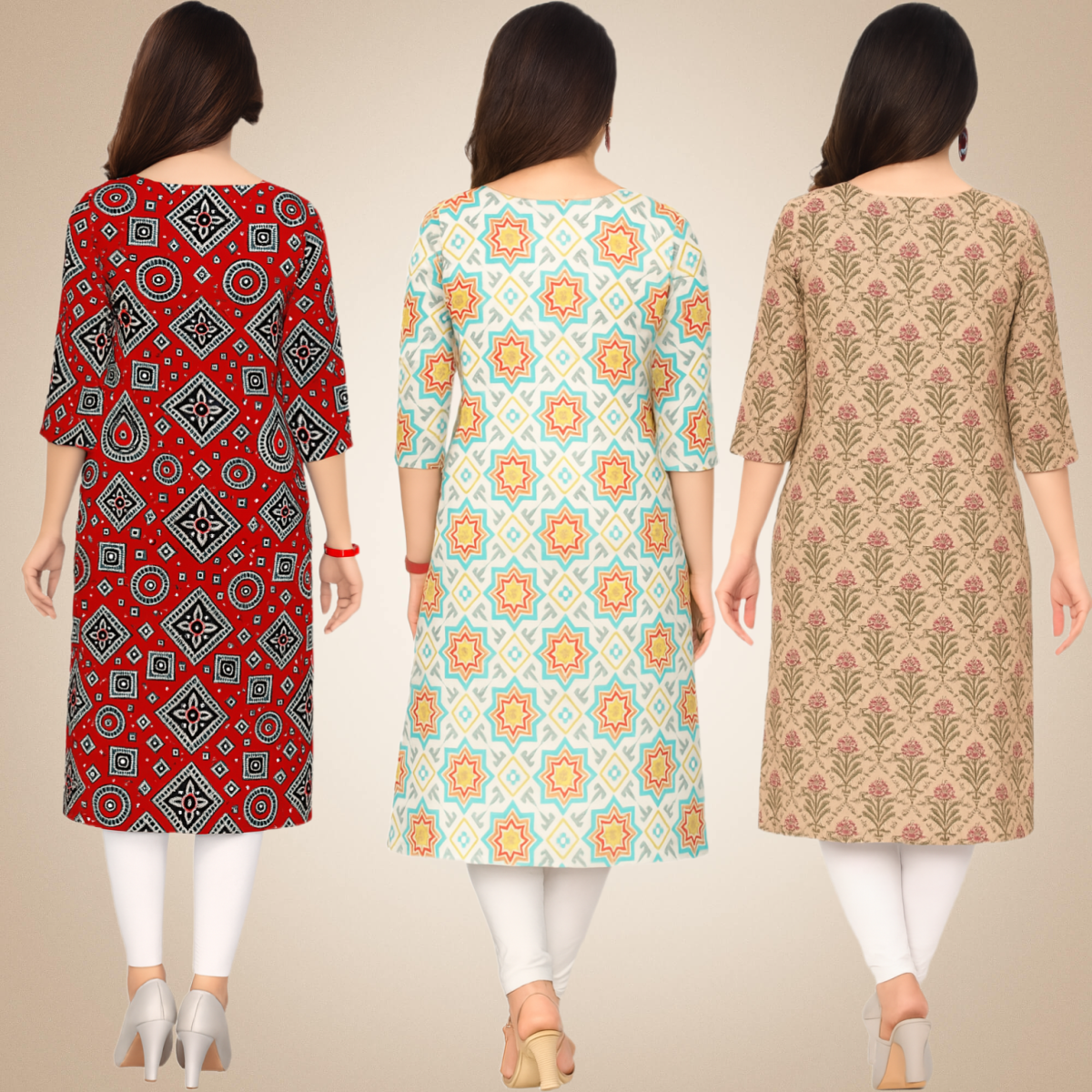 Amazing Printed Combo Kurtis (Pack of 3)