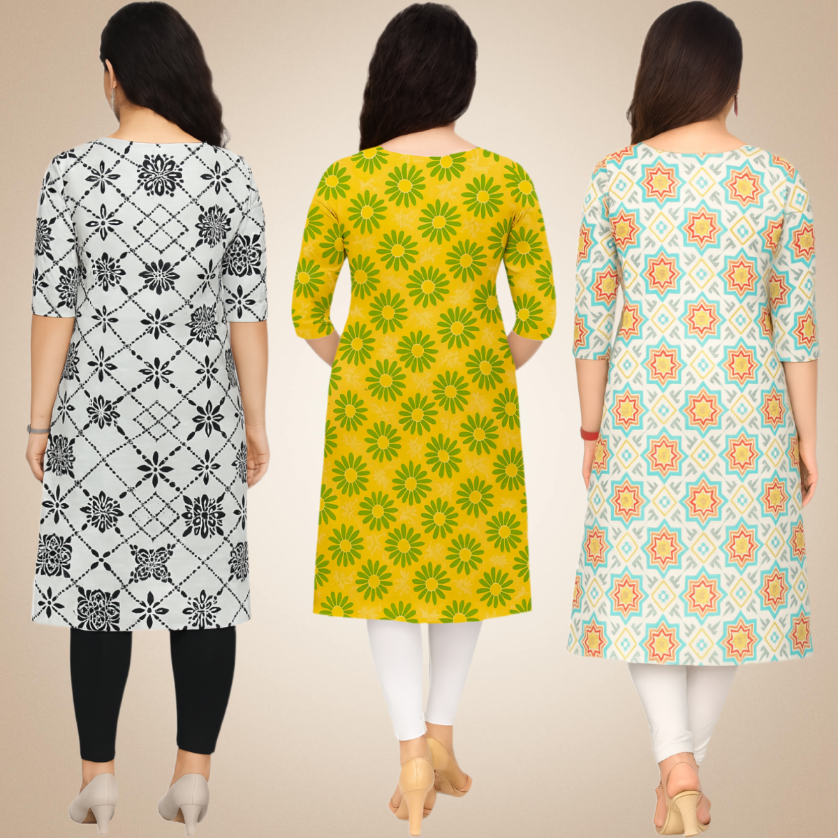 Dapper Printed Combo Kurtis (Pack of 3)