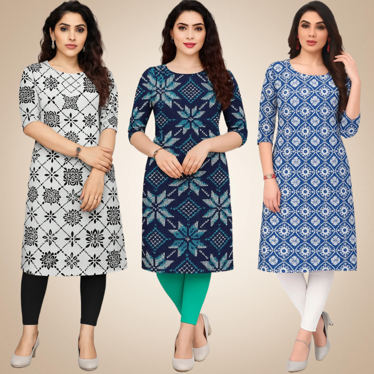 Alluring Combo Kurtis (Pack of 3)