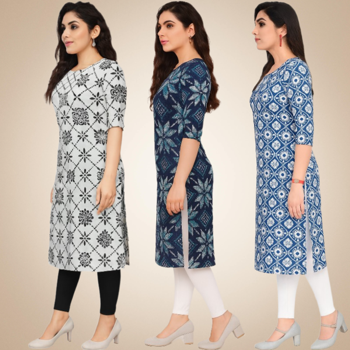 Alluring Combo Kurtis (Pack of 3)