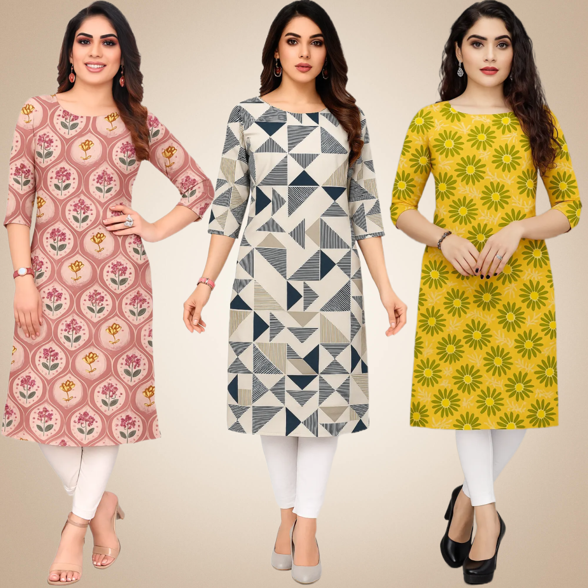 Stunning Combo Kurtis (Pack of 3)