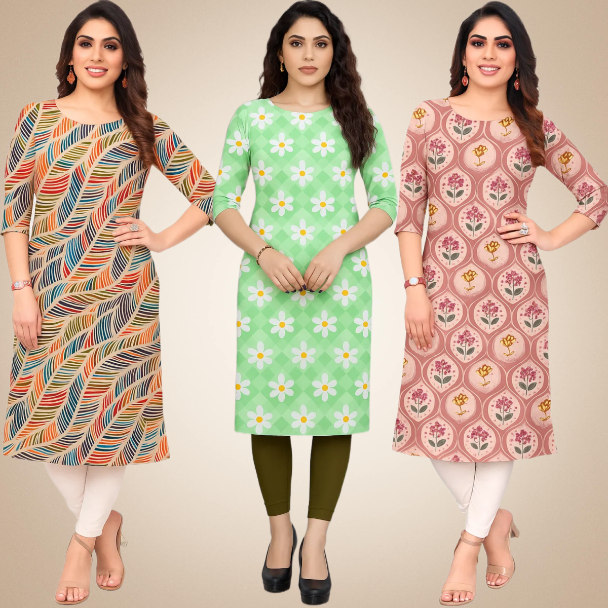 Ideal Combo Kurtis (Pack of 3)