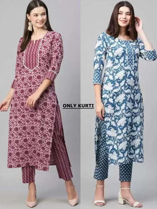 Superlative Printed Combo Kurtis (Pack of 2)