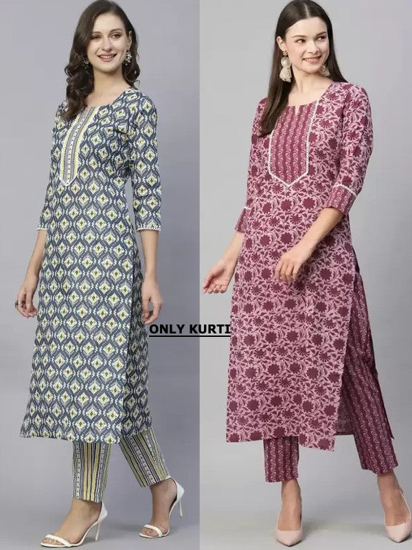 Gorgeous Printed Combo Kurtis (Pack of 2)