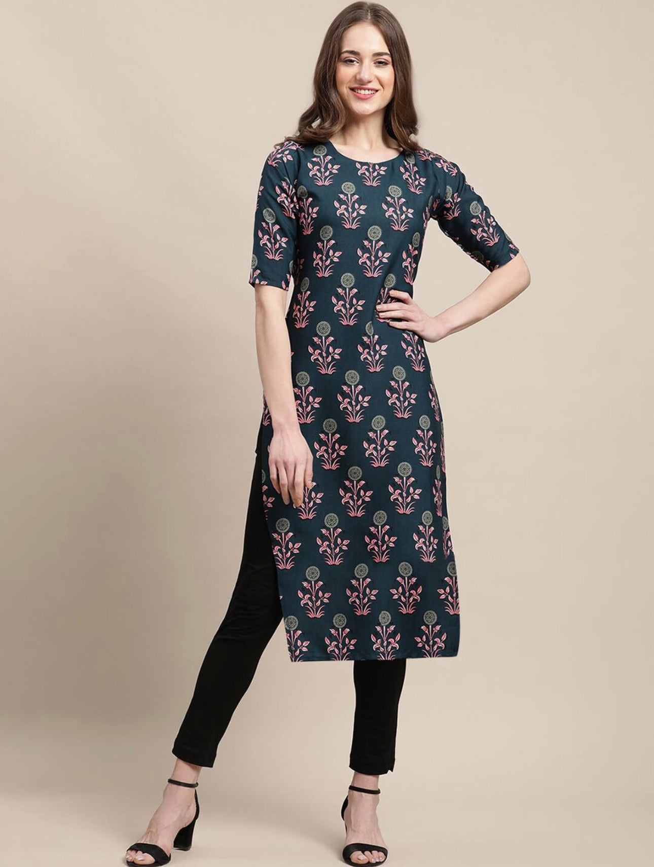 Attractive Printed Crepe Kurtis Combo Pack of 5